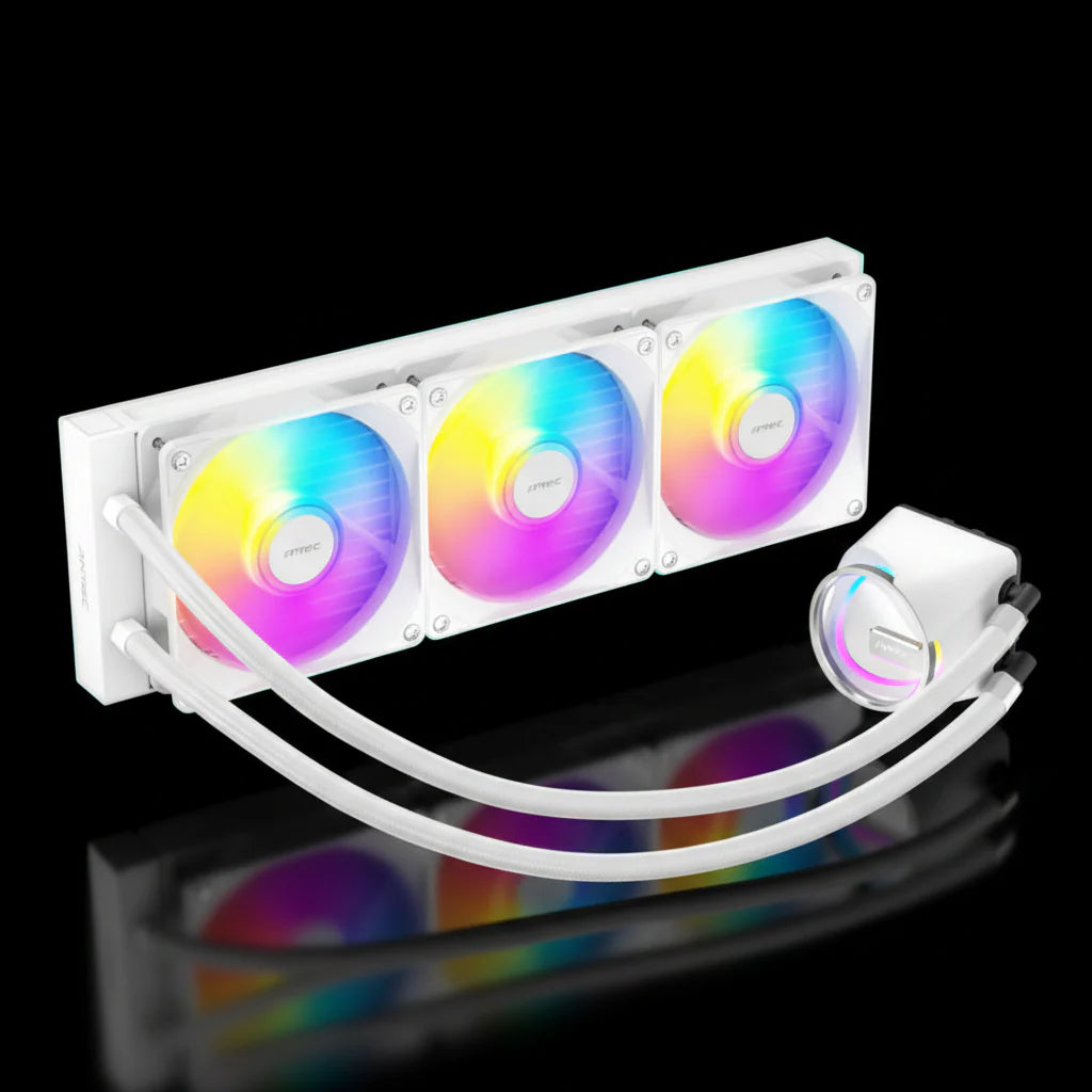 مبرد المعالج المائي Antec Skeleton 360 ARGB – رديتر 360mm – دعم Intel و AMD – أبيض