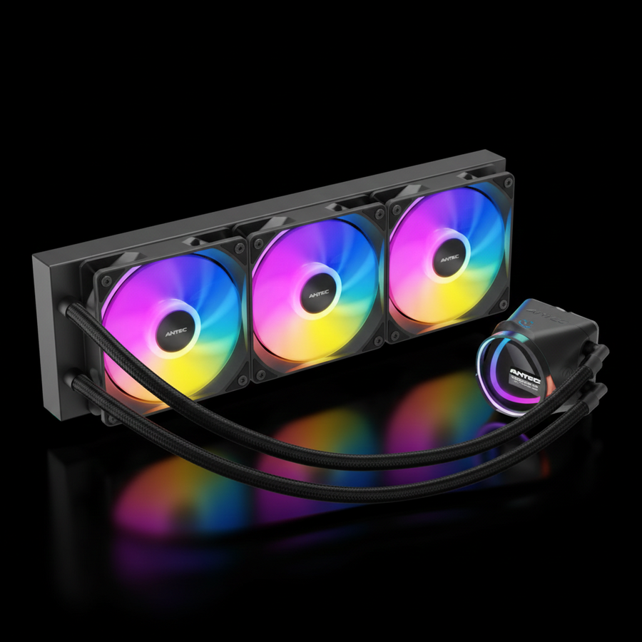 Antec Skeleton 360 ARGB Liquid CPU Cooler – 360mm Radiator – Intel & AMD – Black