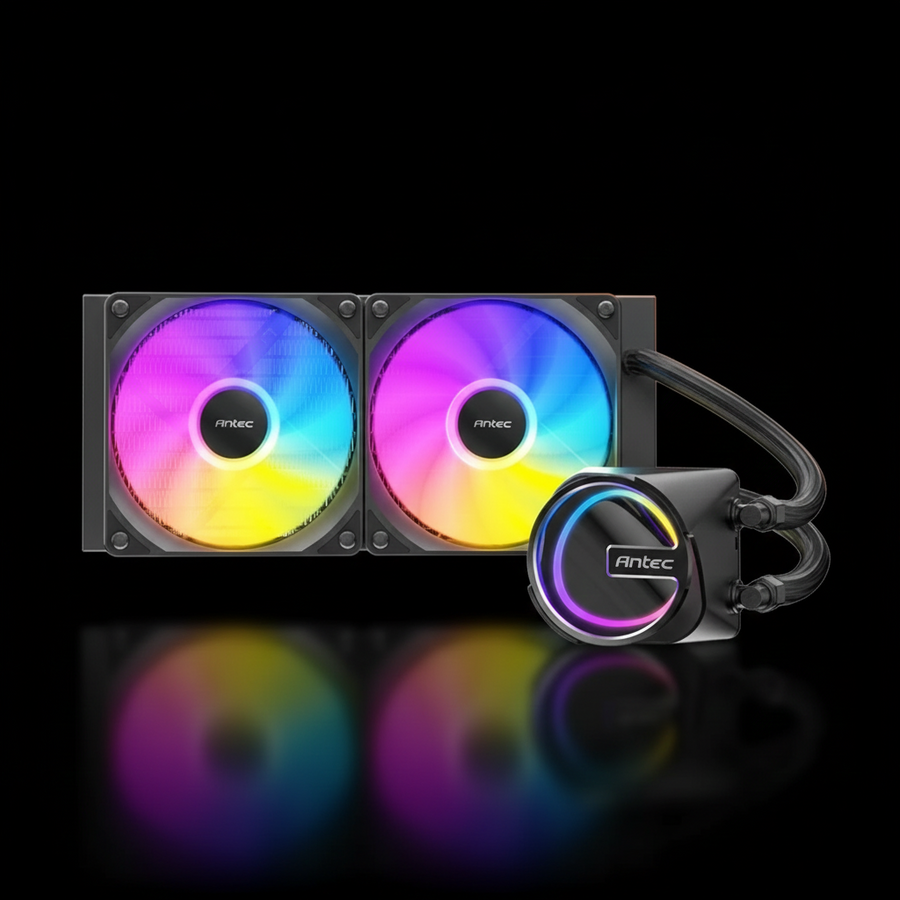 Antec Skeleton 240 ARGB Liquid CPU Cooler – 240mm Radiator – Intel & AMD – Black