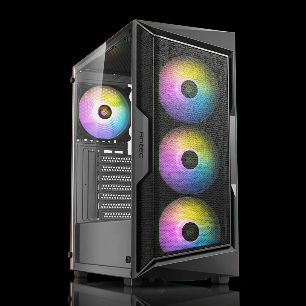 كيس  Antec AX61 Elite ARGB بحجم Mid Tower – 4 مراوح 120mm ARGB – زجاج مقوى
