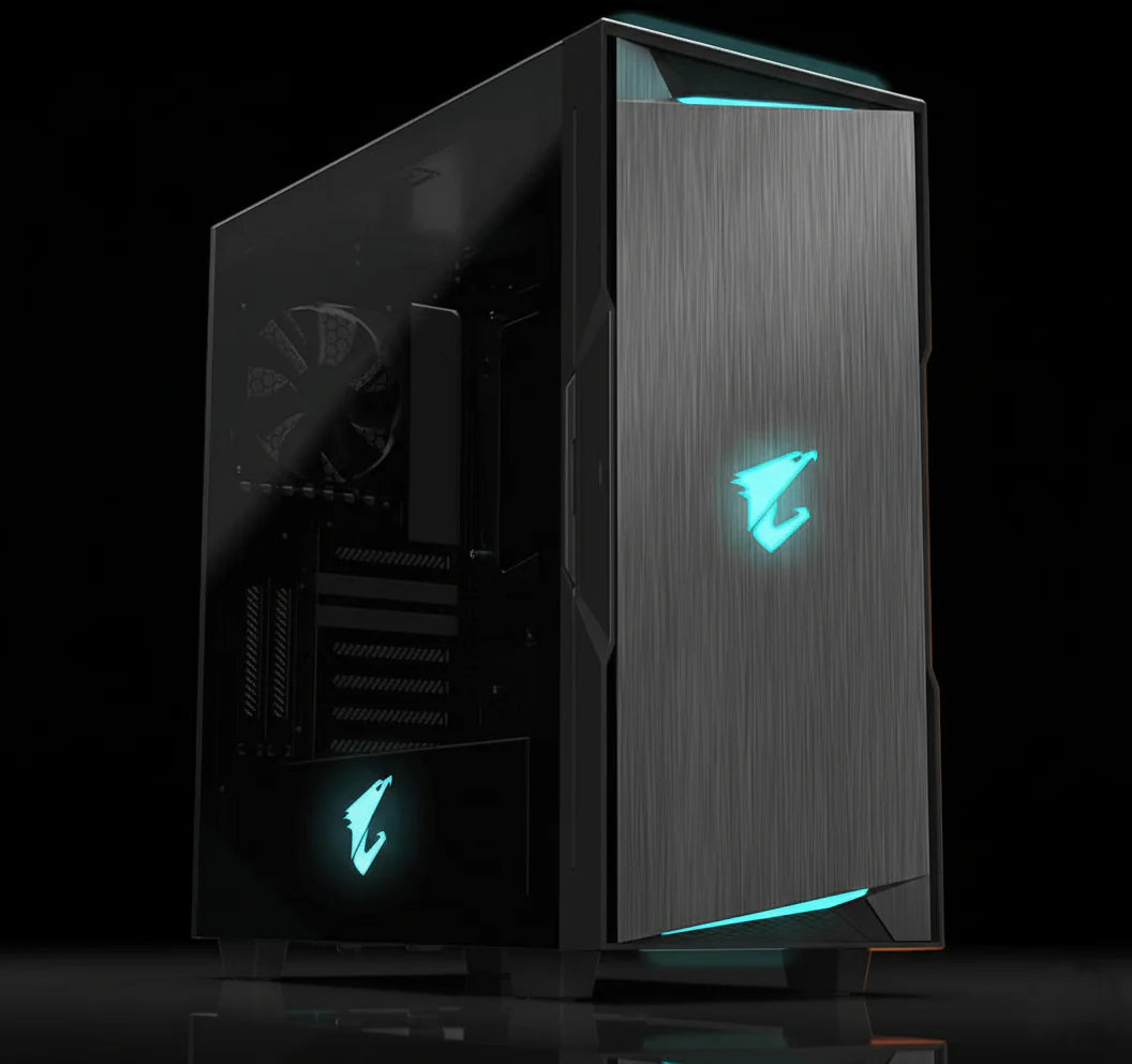 كيس Gigabyte AORUS AC300W R2 ميد تاور ATX – زجاج جانبي – إضاءة RGB
