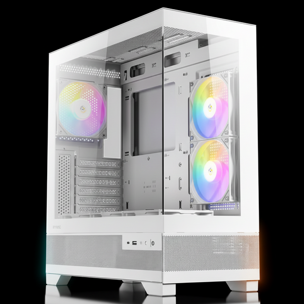 Antec CX700 ARGB Gaming ATX Mid Tower Case – 3x 120mm ARGB Fans – USB-C – Tempered Glass – White