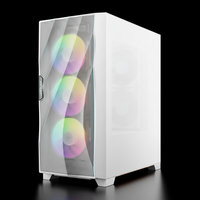 Antec DF700 FLUX ARGB Gaming Mid Tower Case – High-Airflow Mesh Front – Tempered Glass – White