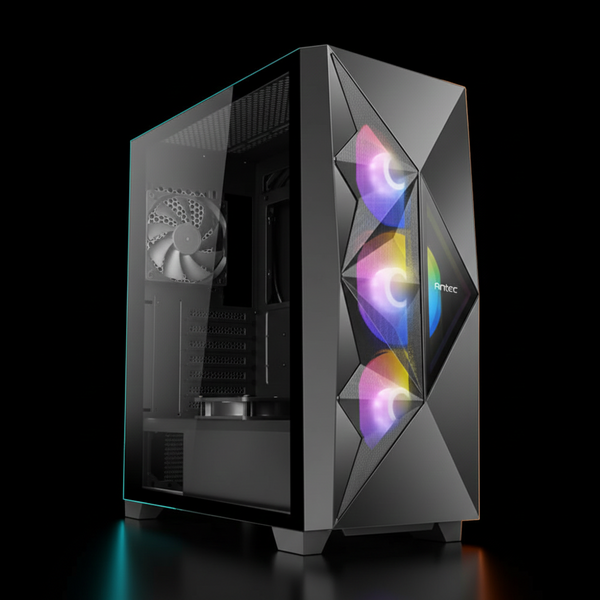Antec DF800 FLUX ARGB Gaming Mid Tower Case – High-Airflow Design – Tempered Glass