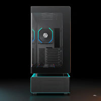 كيس GameMax N80 ARGB بحجم Mid Tower – زجاج مقوى بانورامي – أسود