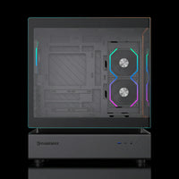 كيس GameMax N80 ARGB بحجم Mid Tower – زجاج مقوى بانورامي – أسود