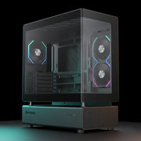 كيس GameMax N80 ARGB بحجم Mid Tower – زجاج مقوى بانورامي – أسود
