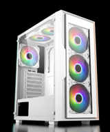 GameMax LC-TY II ARGB Gaming Mid Tower Case – Tempered Glass – White