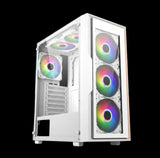 كيس  GameMax LC-TY II ARGB بحجم Mid Tower – زجاج مقوى –  أبيض