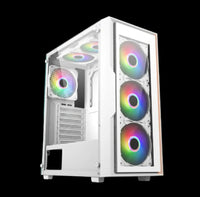 كيس  GameMax LC-TY II ARGB بحجم Mid Tower – زجاج مقوى –  أبيض