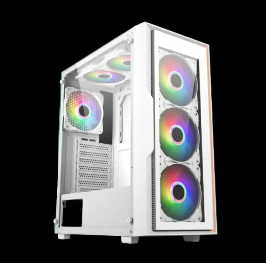 كيس  GameMax LC-TY II ARGB بحجم Mid Tower – زجاج مقوى –  أبيض