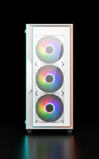 كيس  GameMax LC-TY II ARGB بحجم Mid Tower – زجاج مقوى –  أبيض