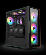GameMax LC-TY II ARGB Gaming Mid Tower Case – Tempered Glass – Black
