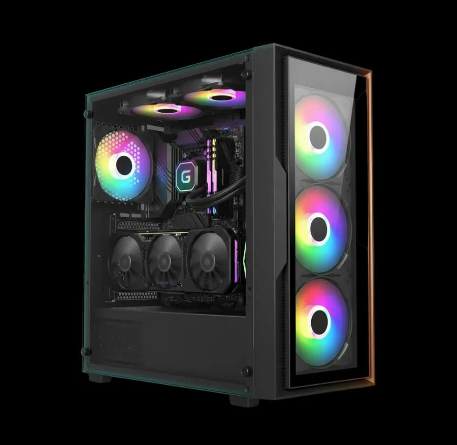 كيس  GameMax LC-TY II ARGB بحجم Mid Tower – زجاج مقوى – أسود