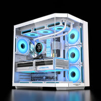 كيس  GameMax LC-TX ARGB بحجم Mid Tower – زجاج مقوى – أبيض