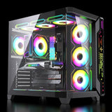 كيس  GameMax LC-TX ARGB بحجم Mid Tower – زجاج مقوى – أسود
