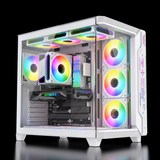 GameMax LC-TX Mid Tower Case – White – Tempered Glass