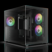 كيس GAMDIAS Aura GC10M V2 ARGB مايكرو تاور – أسود – زجاج جانبي