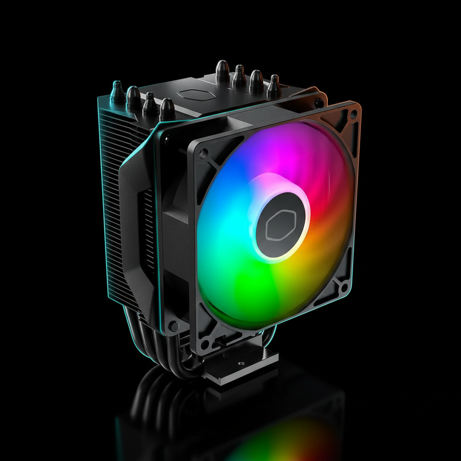 Cooler Master 411 Nano CPU Air Cooler – 180W TDP – Intel & AMD – Black