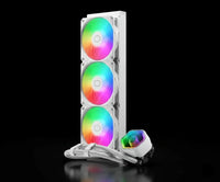 مبرد المعالج Cooler Master Core II 360mm بقدرة 280 واط TDP – دعم Intel و AMD –  أبيض