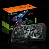 كرت شاشة Gigabyte AORUS GeForce RTX 5080 MASTER – ذاكرة 16GB GDDR7