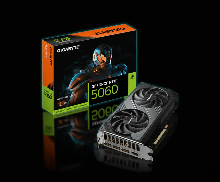 كرت شاشة Gigabyte GeForce RTX 5060 WINDFORCE 2X OC بسعة 8 جيجابايت GDDR6
