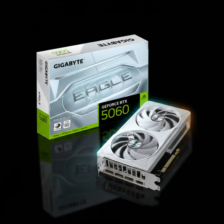 كرت شاشة Gigabyte GeForce RTX 5060 EAGLE ICE بسعة 8 جيجابايت GDDR6