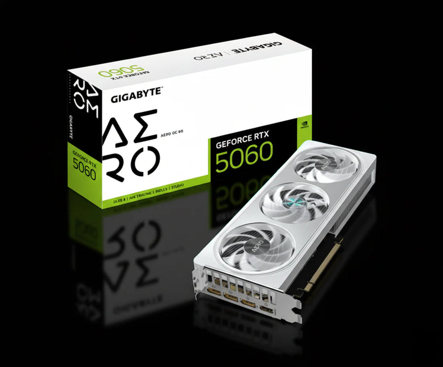 كرت شاشة Gigabyte GeForce RTX 5060 AERO OC بسعة 8 جيجابايت GDDR6