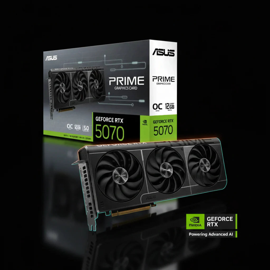 كرت شاشة ASUS Prime GeForce RTX 5070 OC Edition – ذاكرة 12GB GDDR7