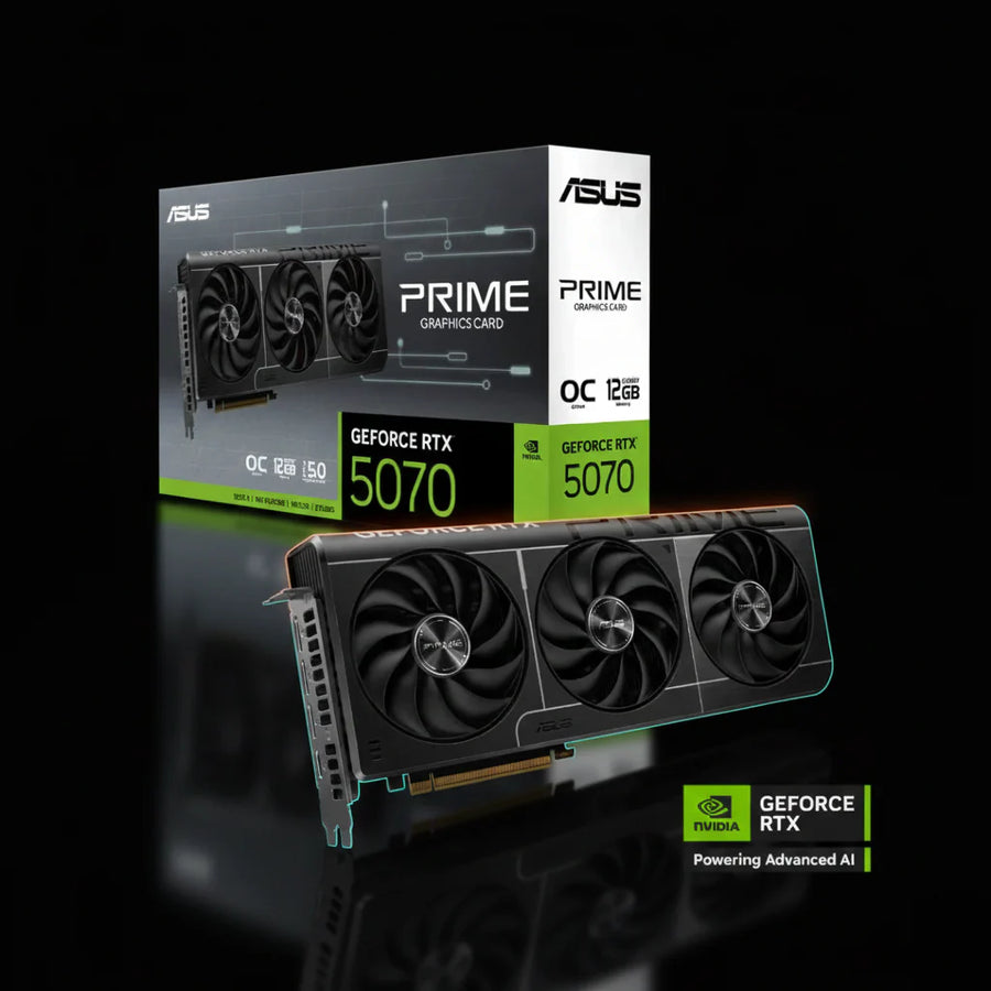 كرت شاشة ASUS Prime GeForce RTX 5070 OC Edition – ذاكرة 12GB GDDR7
