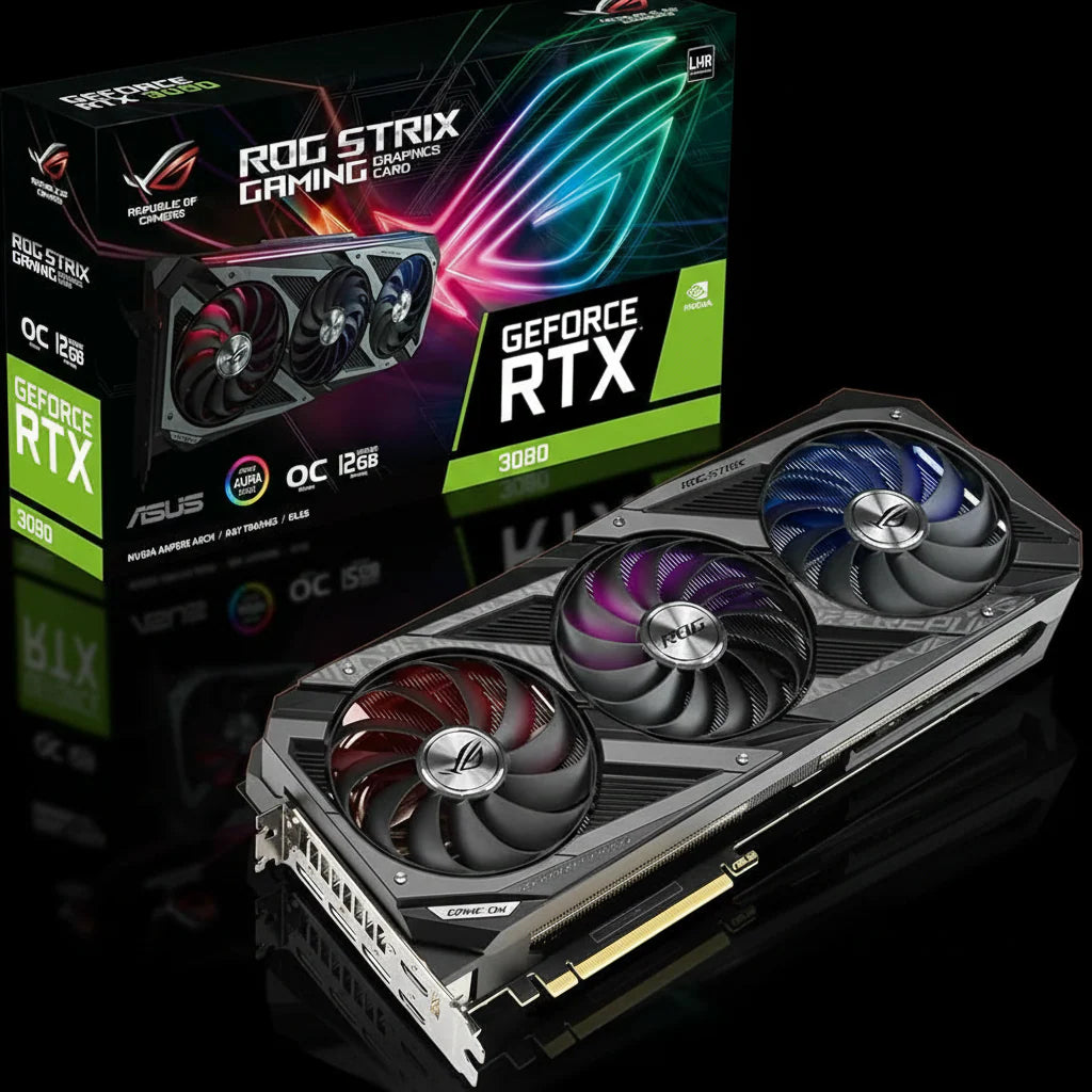 كرت شاشة ASUS ROG Strix GeForce RTX 3080 OC Edition – ذاكرة 10GB GDDR6X