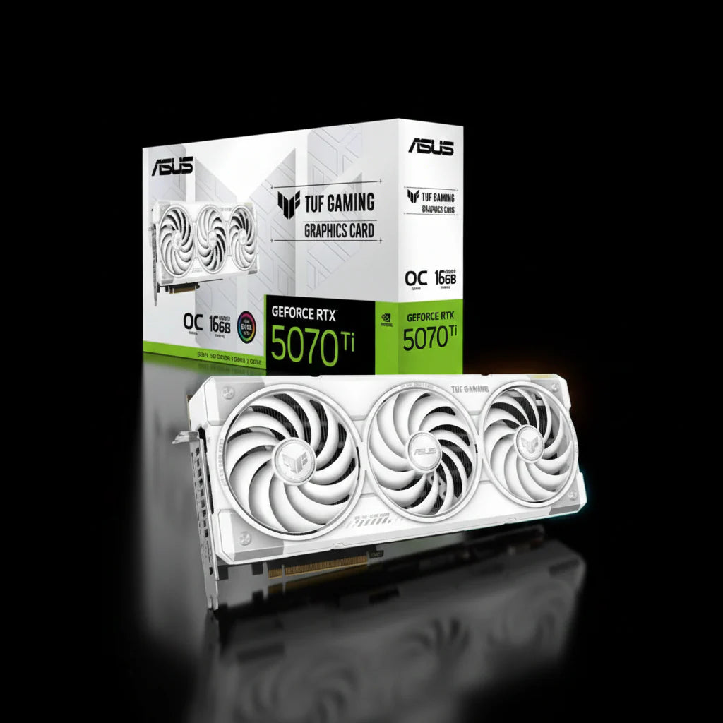 ASUS TUF Gaming GeForce RTX 5070 Ti OC Edition 16GB GDDR7 Graphics Card – White