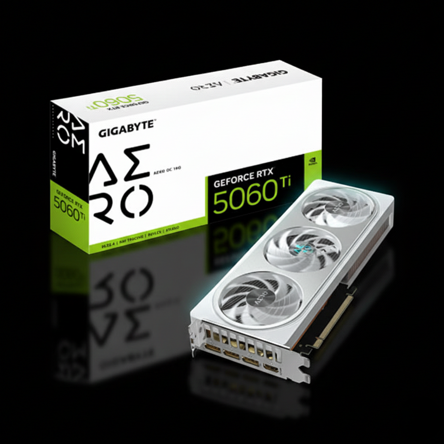 Gigabyte GeForce RTX 5060 Ti AERO OC 16GB GDDR7 Graphics Card – White