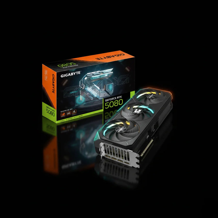 كرت شاشة Gigabyte GeForce RTX 5080 GAMING OC بسعة 16 جيجابايت GDDR7