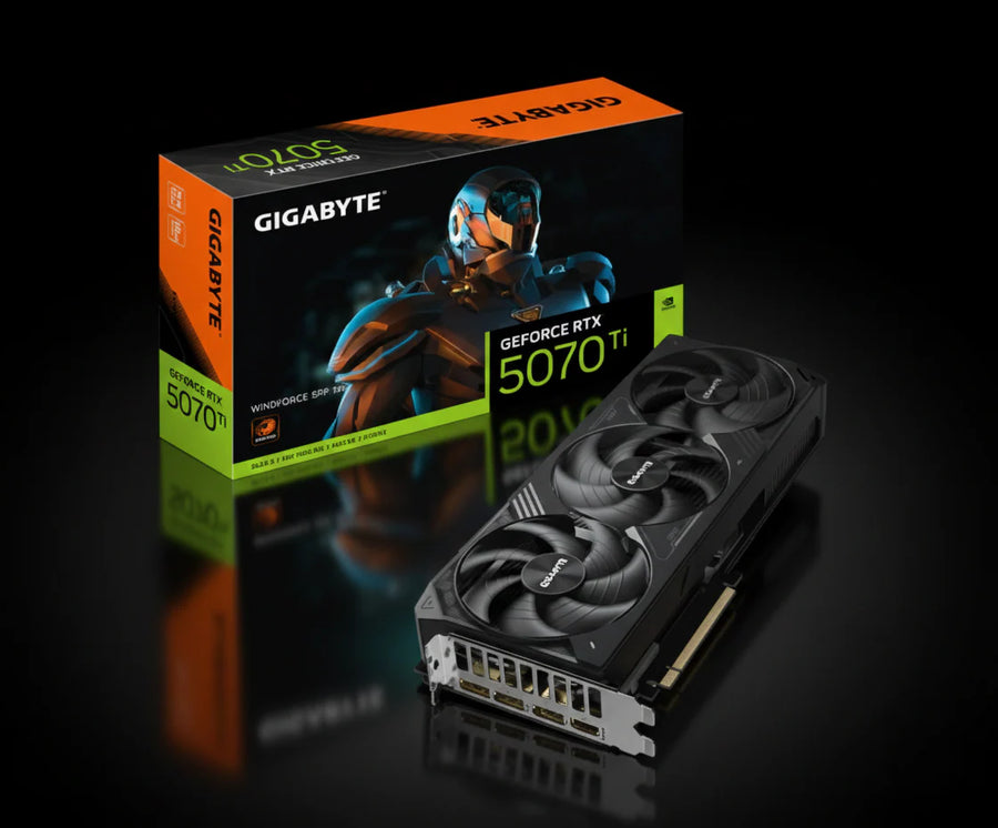 كرت شاشة Gigabyte GeForce RTX 5070 Ti WINDFORCE SFF بسعة 16 جيجابايت GDDR7