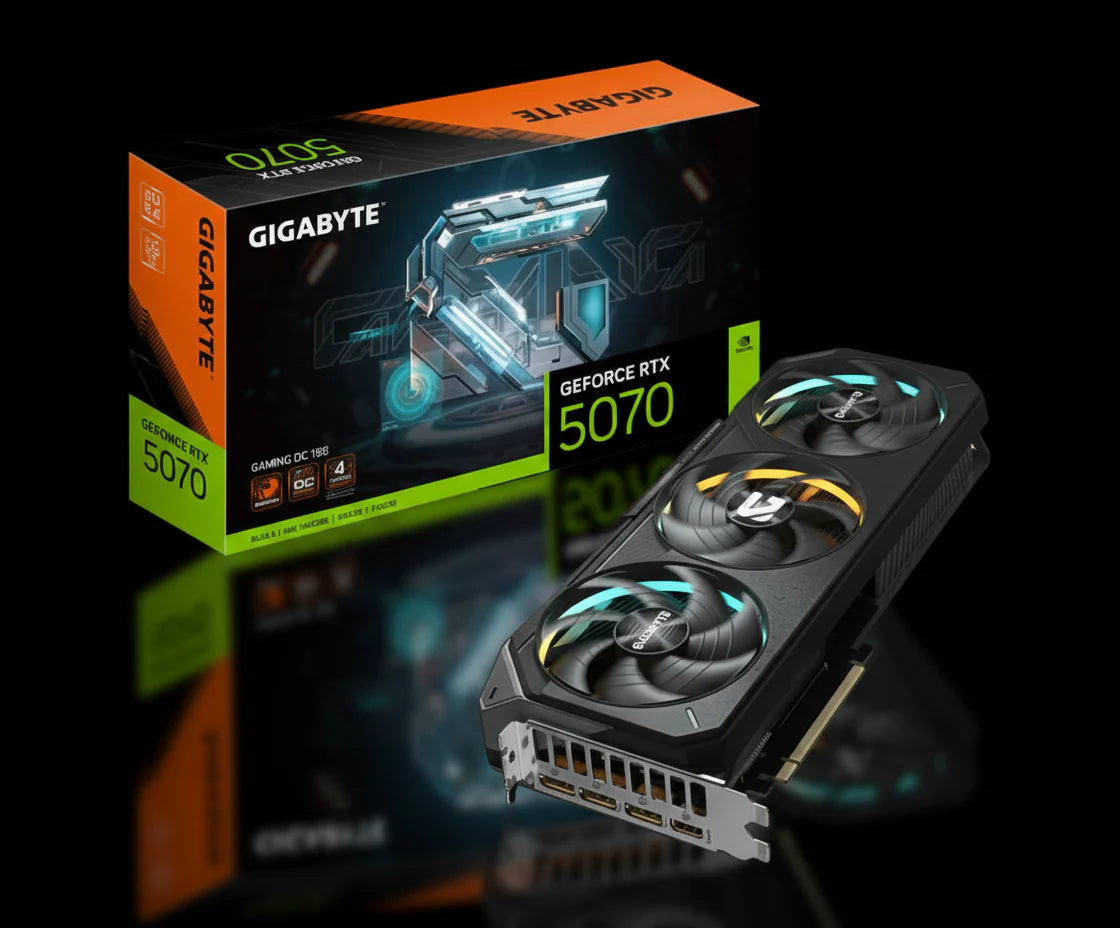 كرت شاشة Gigabyte GeForce RTX 5070 GAMING OC بسعة 12 جيجابايت GDDR7