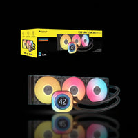مبرد سائل Corsair iCUE TITAN 360 RX LCD بحجم 360mm مع شاشة LCD – أسود