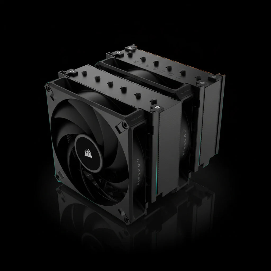 مبرد معالج Corsair A115 Twin Tower بقدرة تبريد تصل إلى 270W TDP – لون أسود