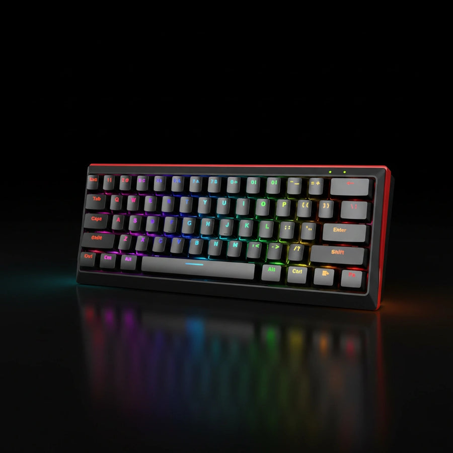 MARVO KG962G Hecate 61R Wired Mechanical Keyboard – EN-R Layout with RGB Backlight