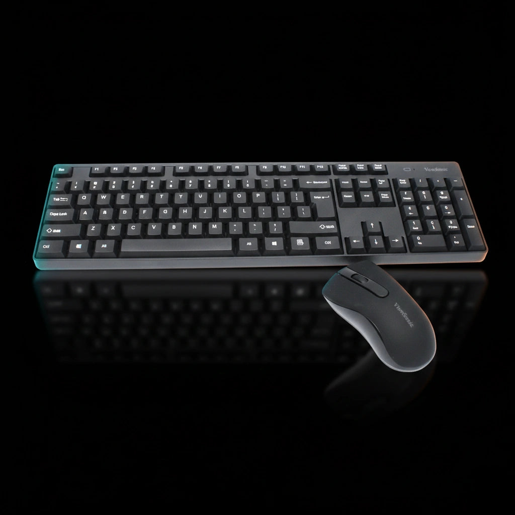 ViewSonic CW1260 Wireless Keyboard & Mouse Combo – 2.4GHz USB for PC & Laptop