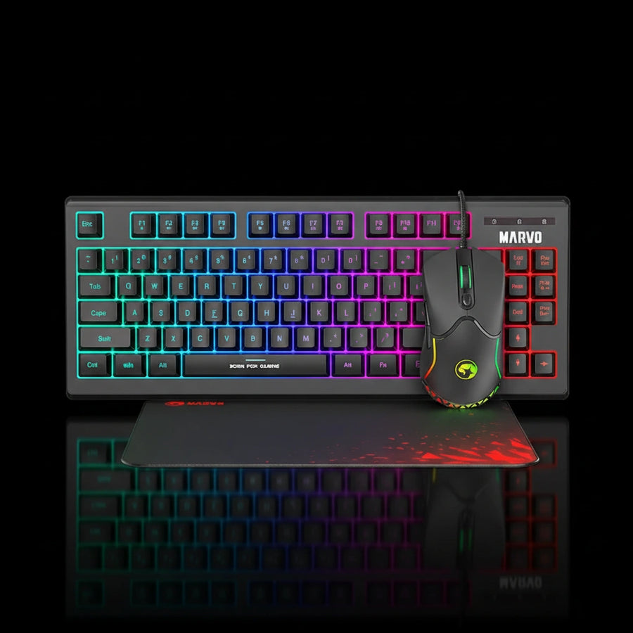 MARVO CM310 Black 3-in-1 Gaming Combo – Keyboard, Mouse & Mousepad for PC