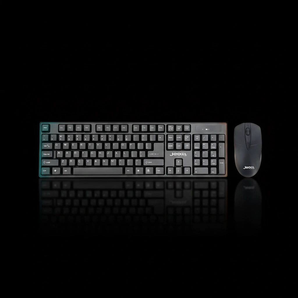 JeDEL WS732 Wireless Keyboard & Mouse Combo – 2.4GHz USB Wireless for PC & Laptop