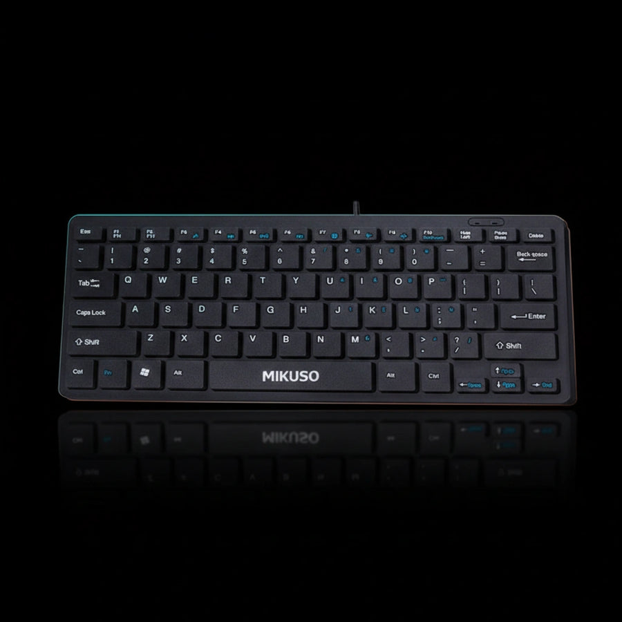 MIKUSO KB-001U Mini Wired Keyboard – Compact USB Keyboard for PC & Laptop