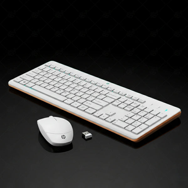 HP Wireless 230 Keyboard & Mouse Combo – White, 2.4GHz USB Wireless for Office & Home