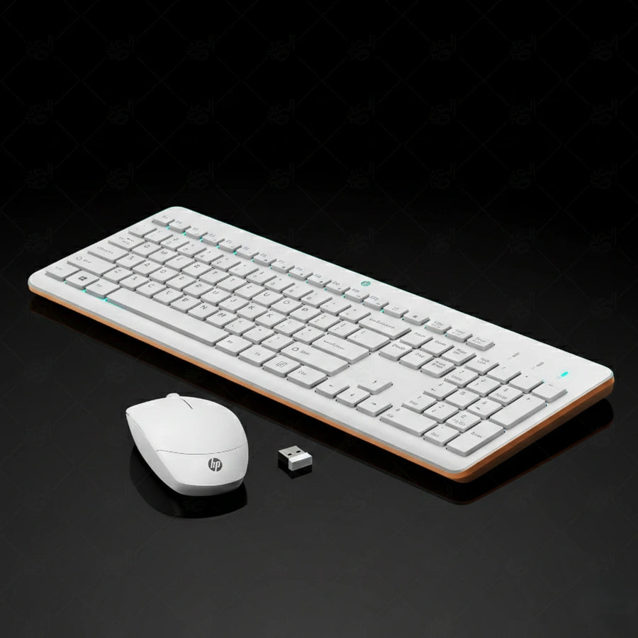HP Wireless 230 Keyboard & Mouse Combo – White, 2.4GHz USB Wireless for Office & Home
