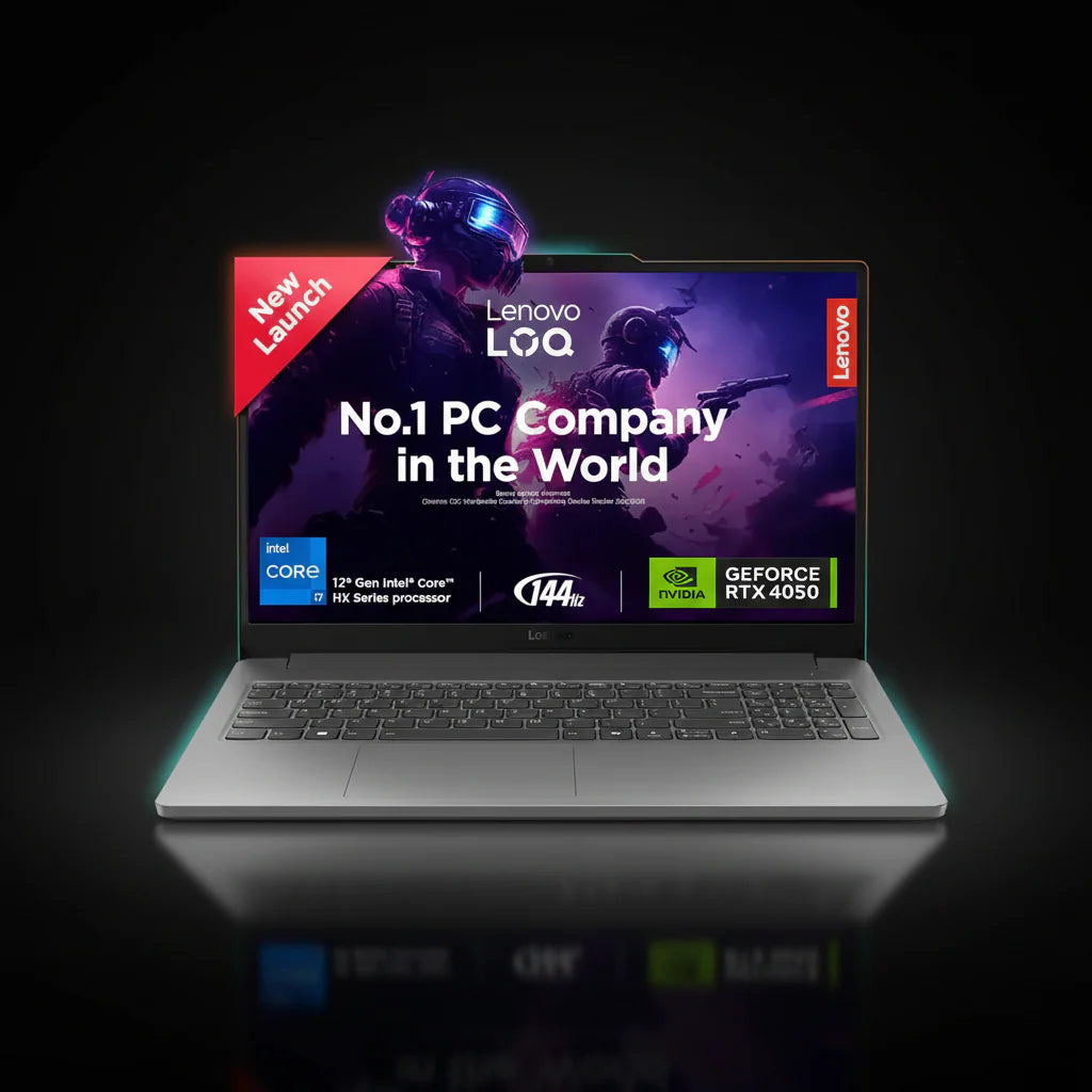 لابتوب Lenovo LOQ 15 للألعاب بشاشة 15.6 بوصة ومعالج Intel Core i7-12650HX وذاكرة 16GB وتخزين 512GB SSD وكرت شاشة RTX 4050