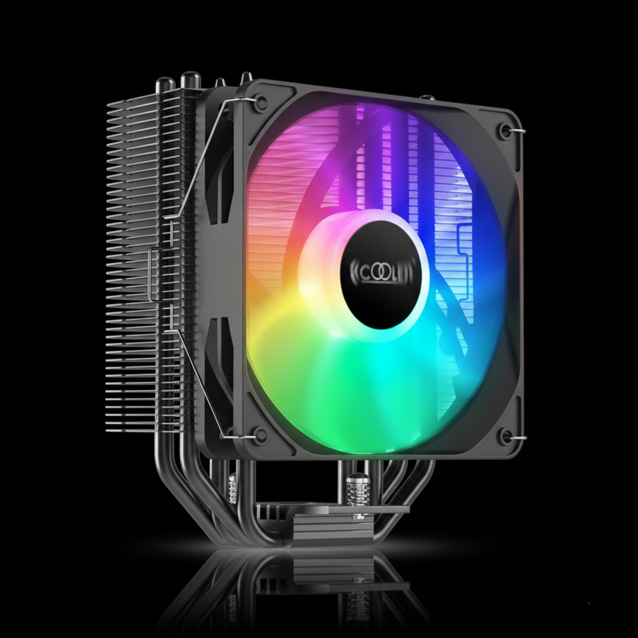 LovingCool LC-X400B RGB CPU Air Cooler – 120mm Fan – Intel & AMD – Black