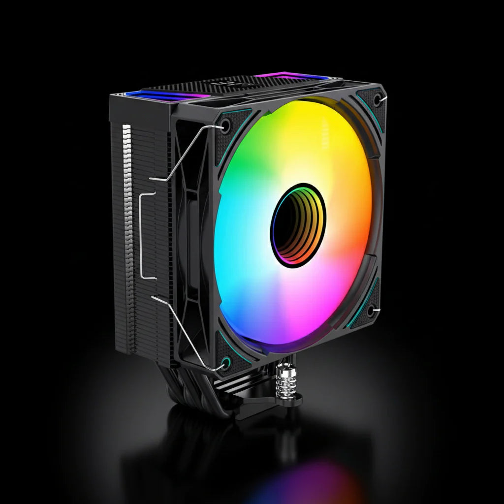 مبرد المعالج LovingCool LC-X120B RGB – مروحة 120mm – دعم Intel و AMD –  أسود