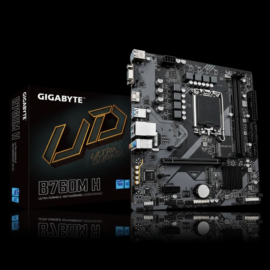 GIGABYTE B760M H DDR4 mATX Motherboard – LGA1700, Intel 12th/13th Gen