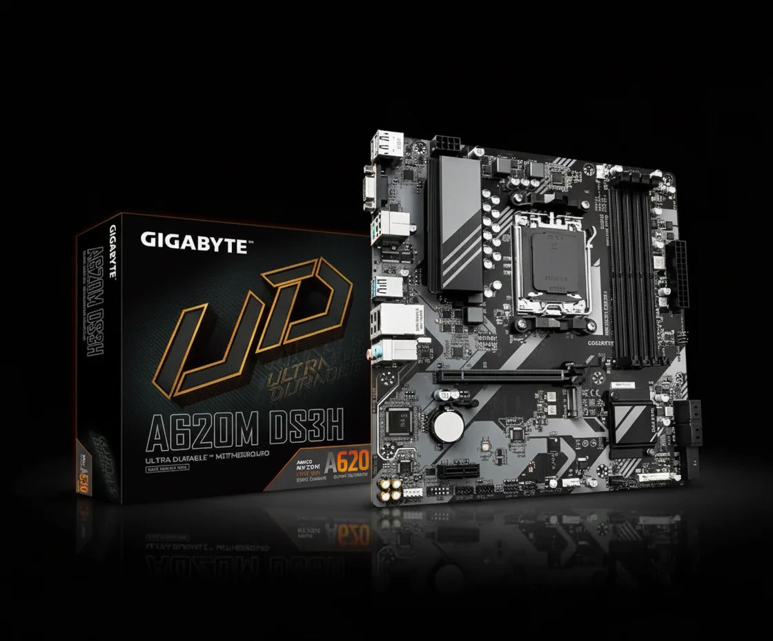 لوحة أم GIGABYTE A620M DS3H DDR5 mATX بمقبس AM5 – إصدار 1.1
